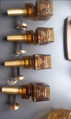 Mid Century Amber Glass Wall Light Sconce Vintage Retro Lamp 1970s UK